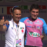 Un radioso Daniele Peschi con il CT Fausto Scotti