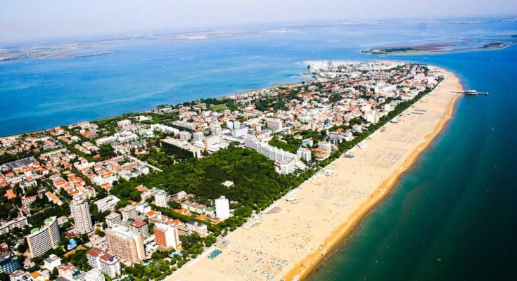 L'area del percorso di Lignano vista dall'alto