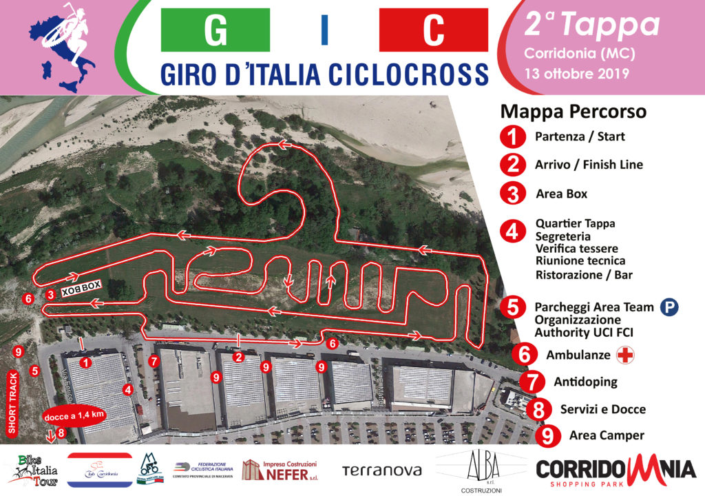 La mappa del percorso di Corridonia c/o Corridomnia Shopping Center